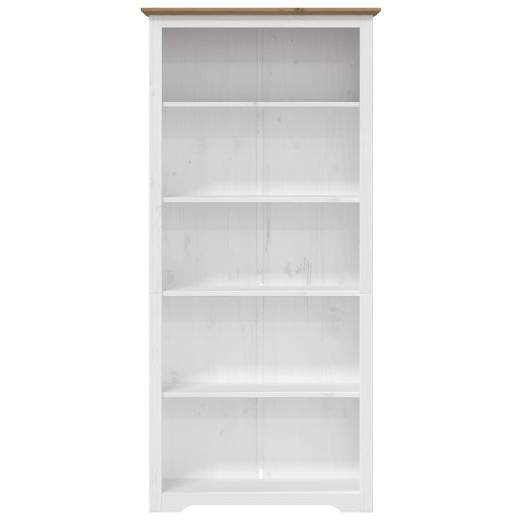 Libreria BODO 5 Ripiani 82x40x173cm Legno Massello Pino Marrone | homemem39