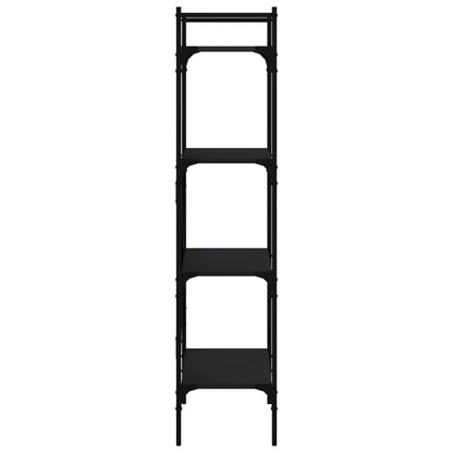 Libreria 4 Ripiani Nera 56x31,5x138,5 cm Legno Multistrato | homemem39
