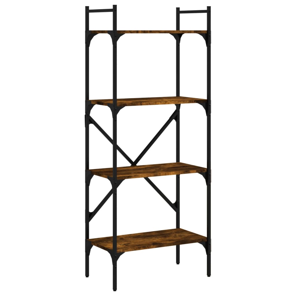 Libreria Rovere Fumo 4 Ripiani 56x31,5x138,5 cm Multistrato | homemem39