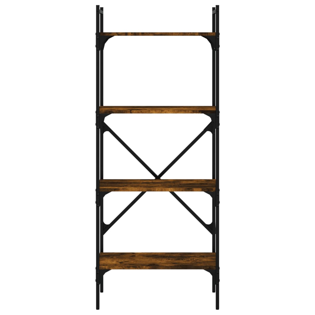 Libreria Rovere Fumo 4 Ripiani 56x31,5x138,5 cm Multistrato | homemem39