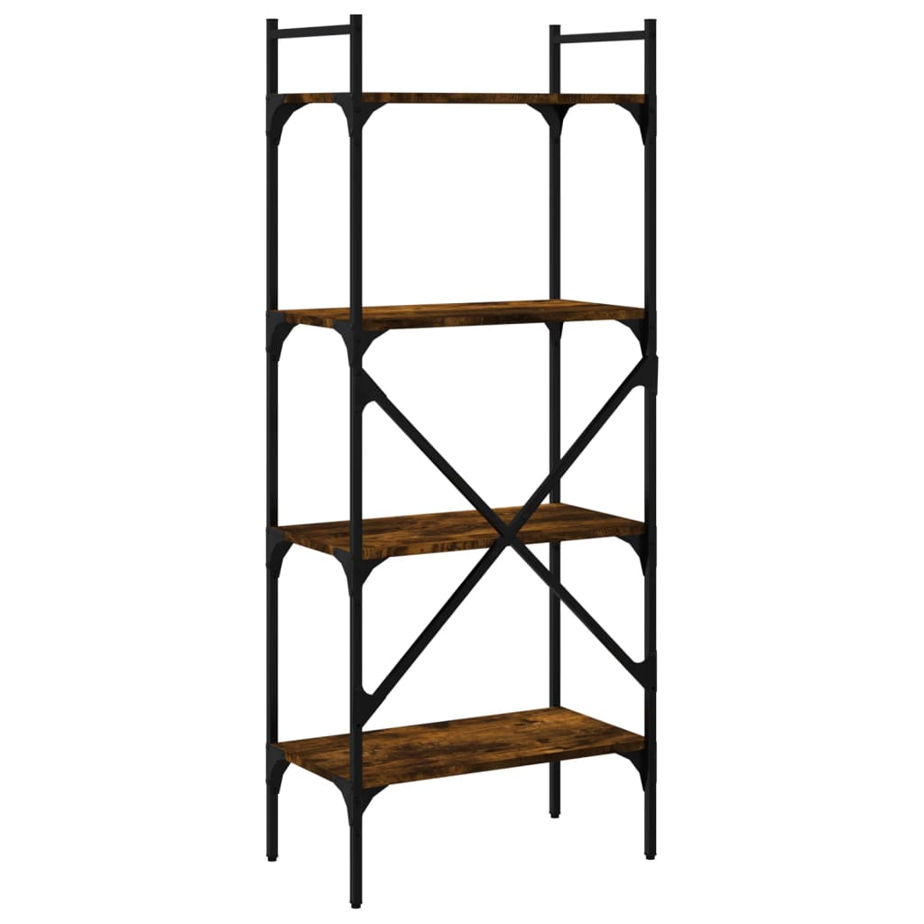 Libreria Rovere Fumo 4 Ripiani 56x31,5x138,5 cm Multistrato | homemem39