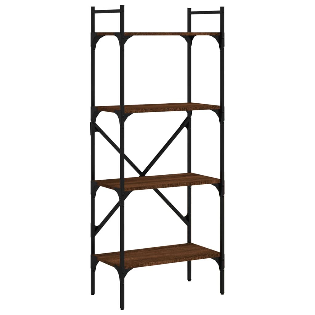Libreria Rovere Marrone 4 Ripiani 56x31,5x138,5 cm Multistrato | homemem39
