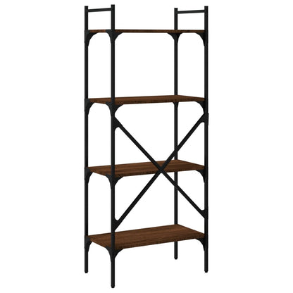 Libreria Rovere Marrone 4 Ripiani 56x31,5x138,5 cm Multistrato | homemem39