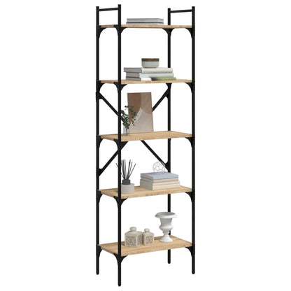Libreria Rovere Sonoma 5 Ripiani 56x31,5x174 cm Multistrato | homemem39
