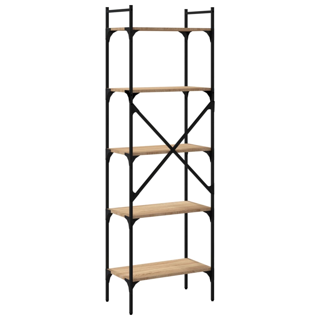 Libreria Rovere Sonoma 5 Ripiani 56x31,5x174 cm Multistrato | homemem39