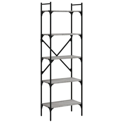 Libreria Grigio Sonoma 5 Ripiani 56x31,5x174 cm Multistrato | homemem39