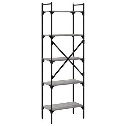 Libreria Grigio Sonoma 5 Ripiani 56x31,5x174 cm Multistrato | homemem39