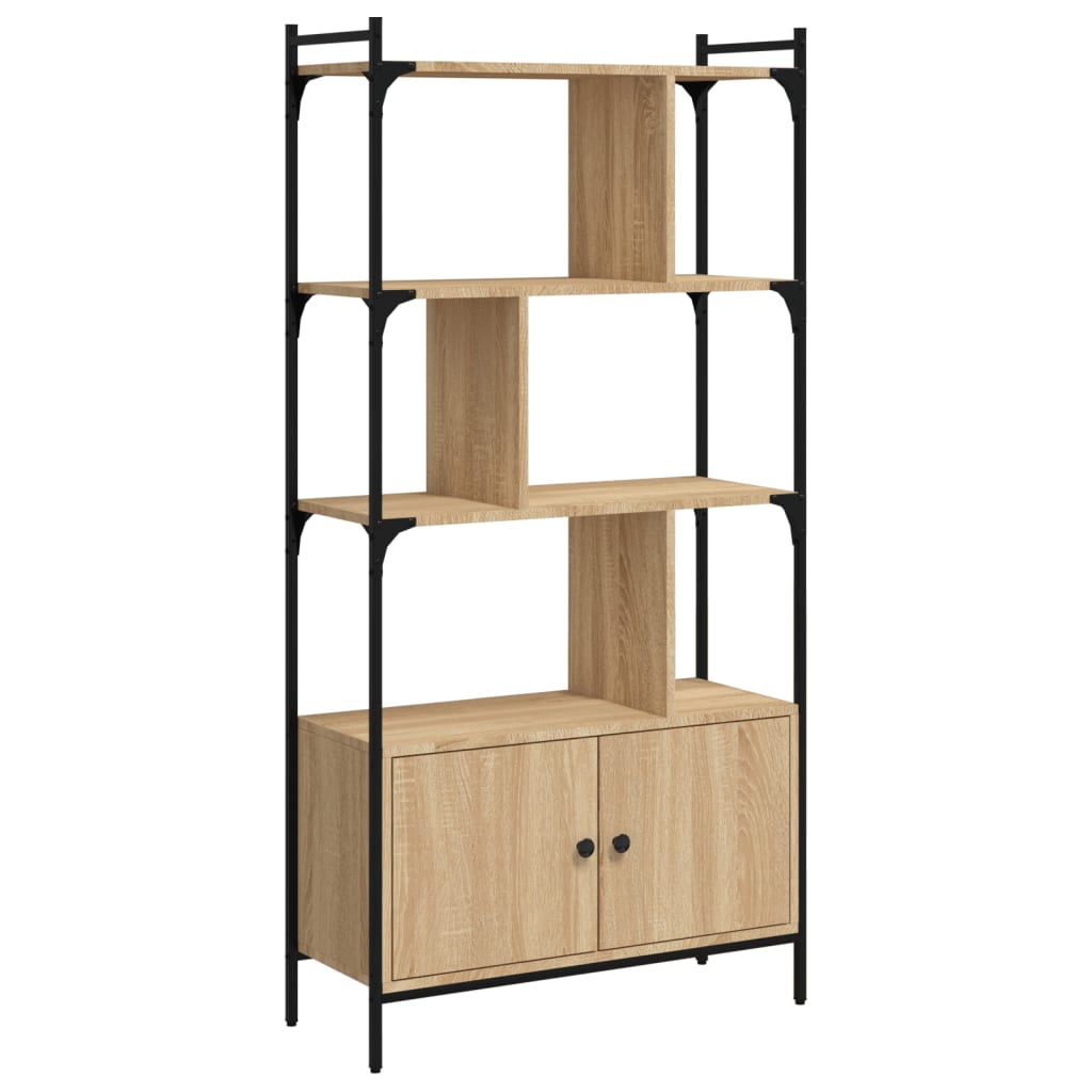 Libreria con Ante Rovere Sonoma 76,5x30x154,5 cm