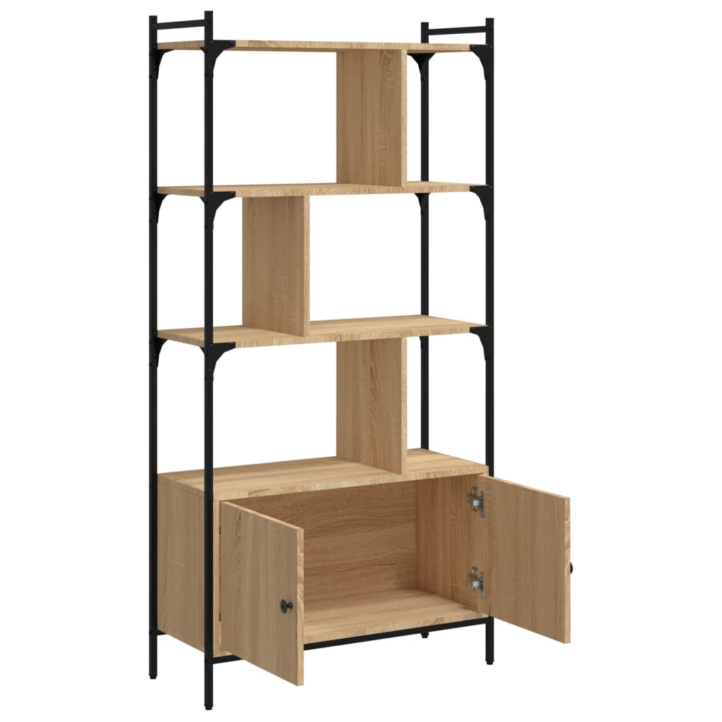 Libreria con Ante Rovere Sonoma 76,5x30x154,5 cm