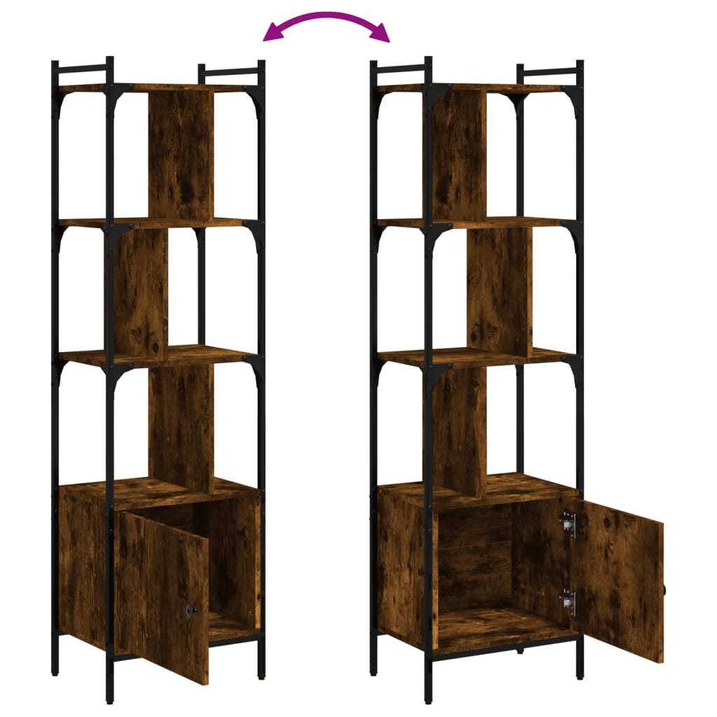 Libreria con Anta Rovere Fumo 44,5x30x154,5cm Legno Multistrato | homemem39