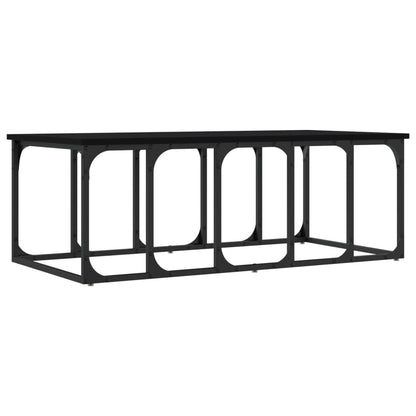 Tavolino da Salotto Nero 100x50x35,5 cm in Legno Multistrato - homemem39