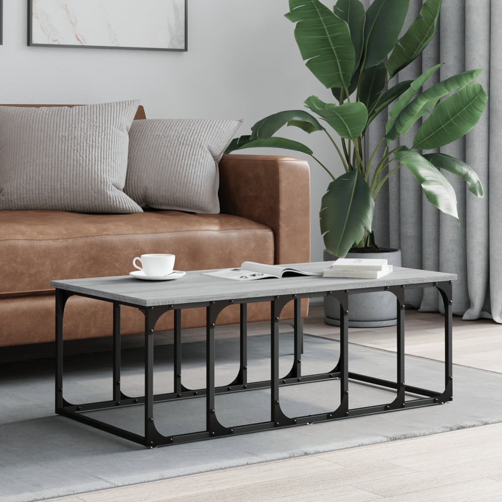 Tavolino Salotto Grigio Sonoma 100x50x35,5cm Legno Multistrato | homemem39