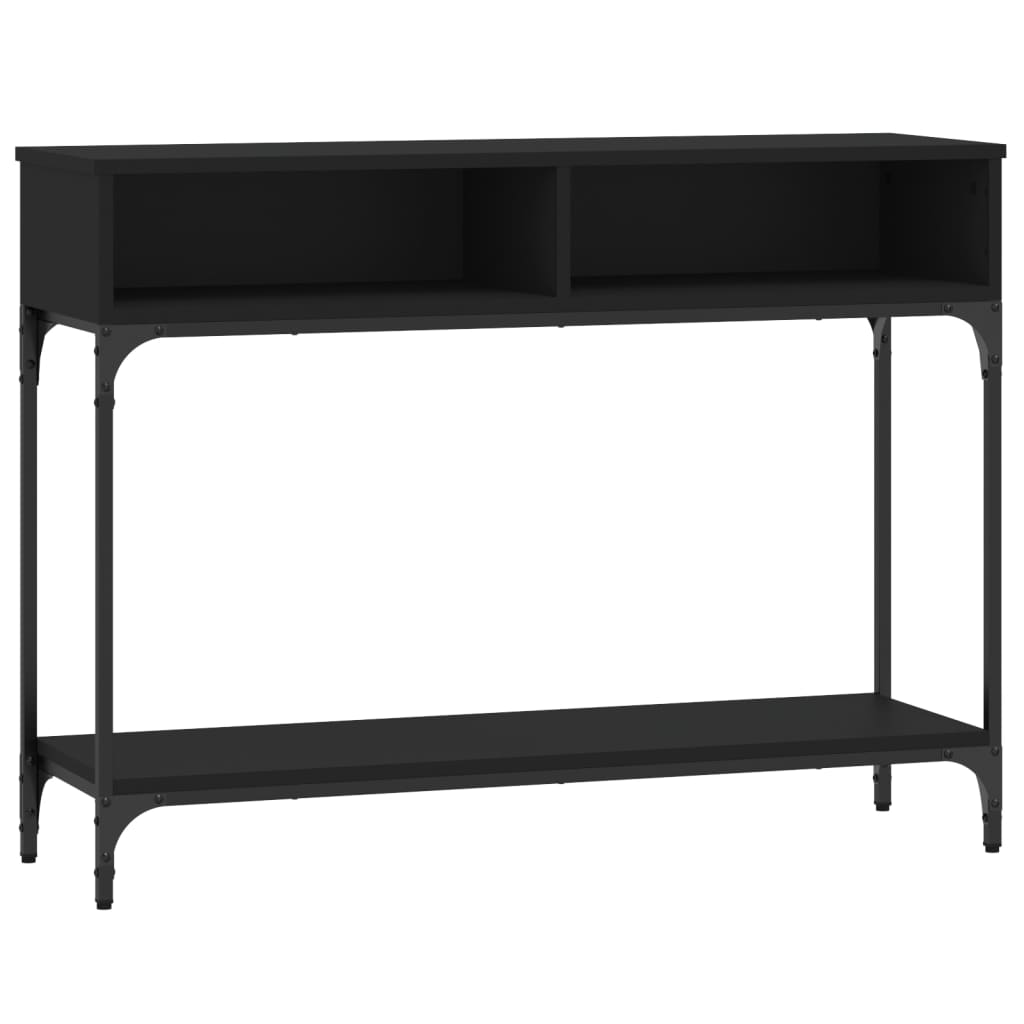 Tavolino Consolle Nero 100x30,5x75 cm in Legno Multistrato - homemem39