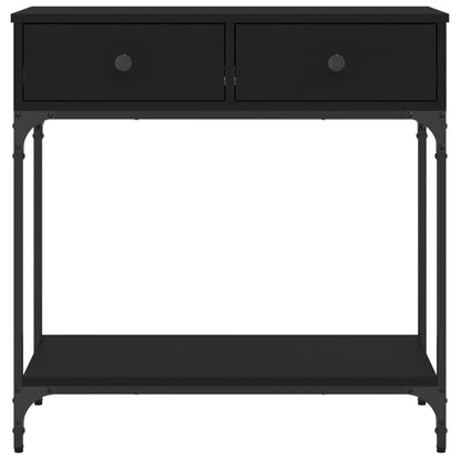 Tavolino Consolle Nero 75x34,5x75 cm in Legno Multistrato - homemem39