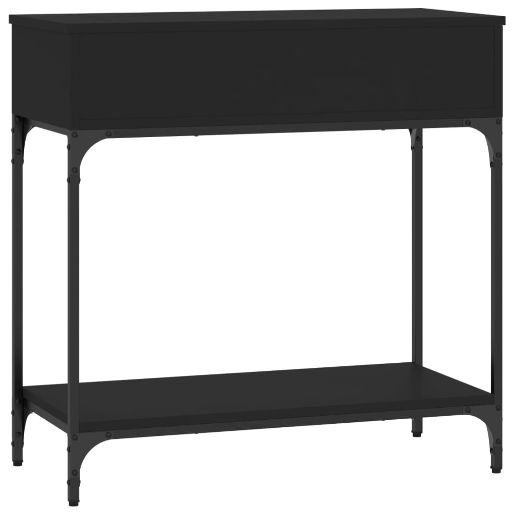 Tavolino Consolle Nero 75x34,5x75 cm in Legno Multistrato - homemem39
