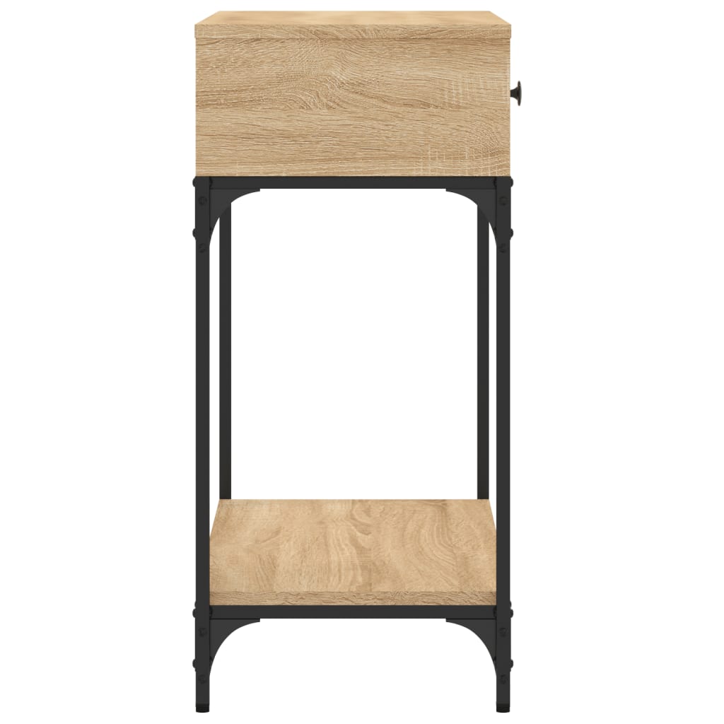 Tavolino Consolle Rovere Sonoma 75x34,5x75cm Legno Multistrato - homemem39