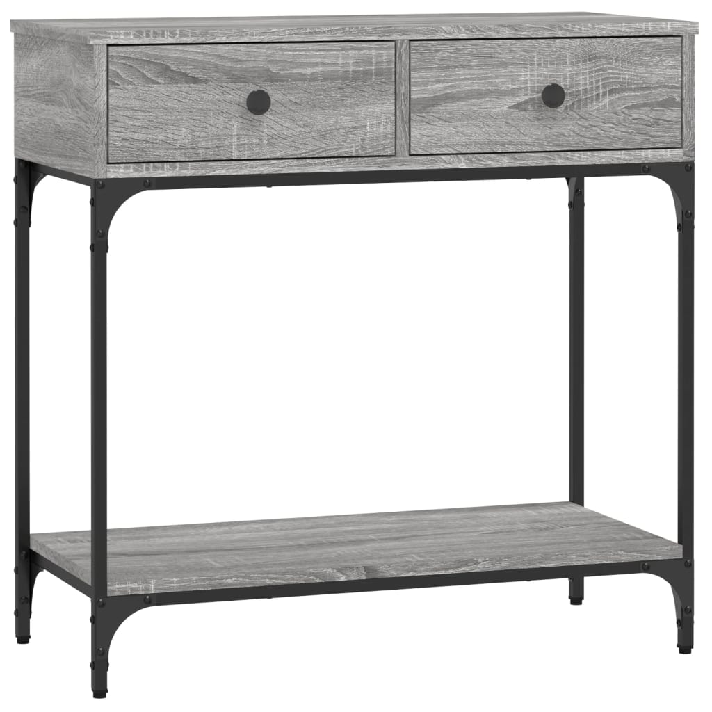 Tavolino Consolle Grigio Sonoma 75x34,5x75cm Legno Multistrato - homemem39