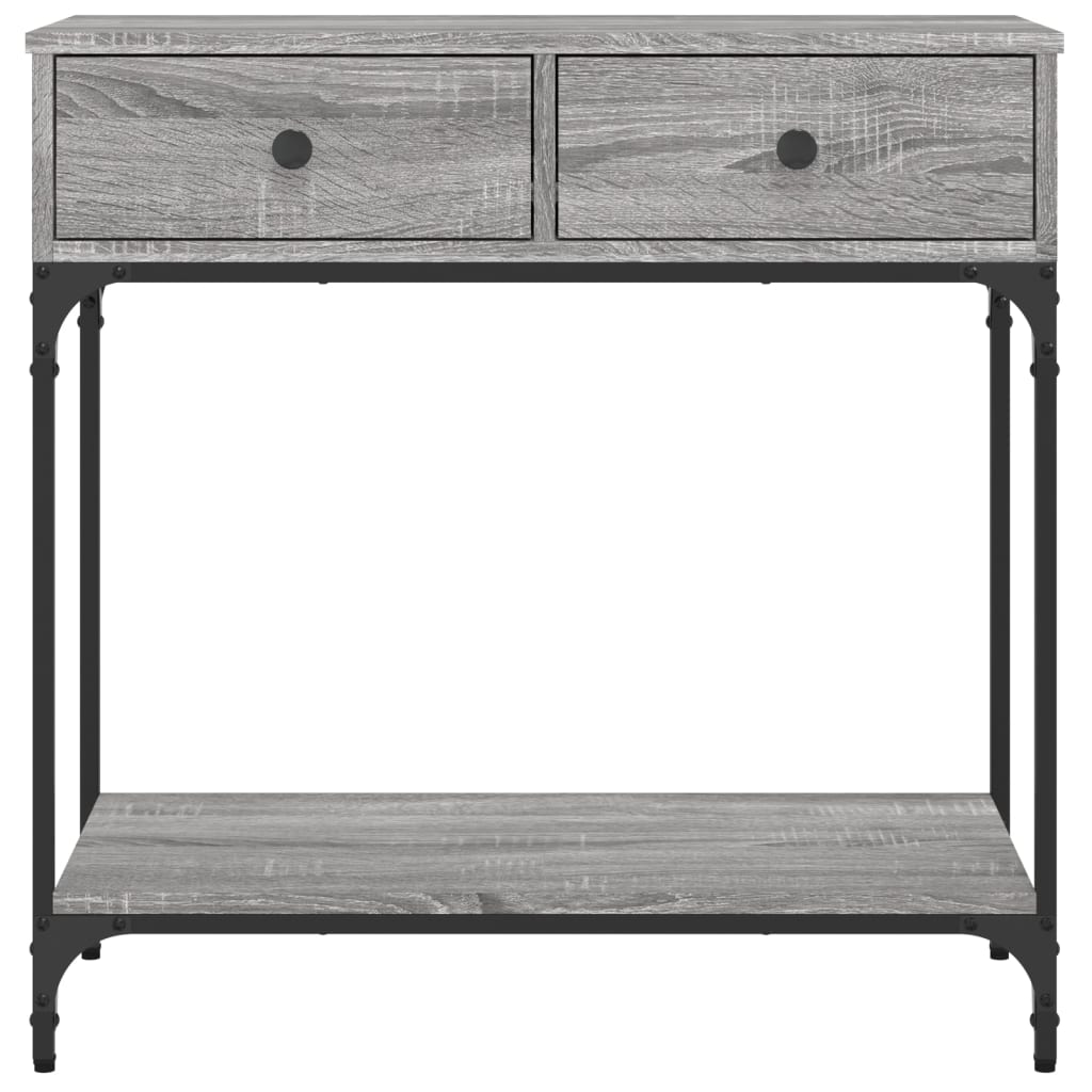 Tavolino Consolle Grigio Sonoma 75x34,5x75cm Legno Multistrato - homemem39