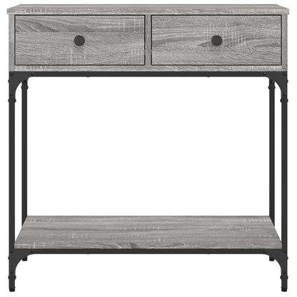 Tavolino Consolle Grigio Sonoma 75x34,5x75cm Legno Multistrato - homemem39
