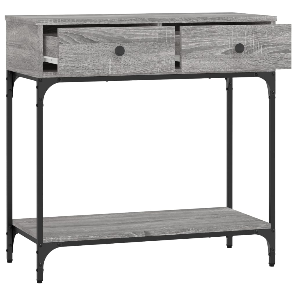 Tavolino Consolle Grigio Sonoma 75x34,5x75cm Legno Multistrato - homemem39