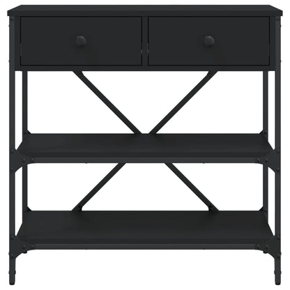 Tavolino Consolle Nero 75x34,5x75 cm in Legno Multistrato