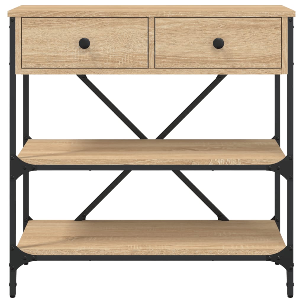 Tavolino Consolle Rovere Sonoma 75x34,5x75cm Legno Multistrato
