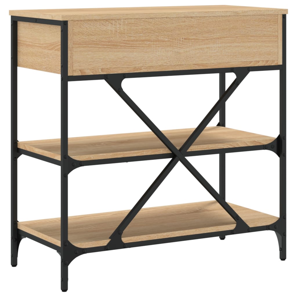 Tavolino Consolle Rovere Sonoma 75x34,5x75cm Legno Multistrato | homemem39