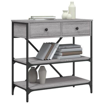 Tavolino Consolle Grigio Sonoma 75x34,5x75cm Legno Multistrato - homemem39