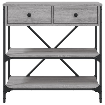 Tavolino Consolle Grigio Sonoma 75x34,5x75cm Legno Multistrato - homemem39
