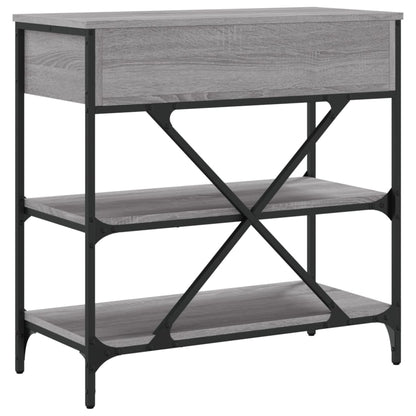 Tavolino Consolle Grigio Sonoma 75x34,5x75cm Legno Multistrato - homemem39