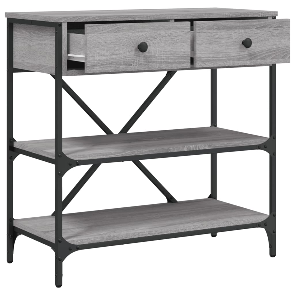Tavolino Consolle Grigio Sonoma 75x34,5x75cm Legno Multistrato | homemem39