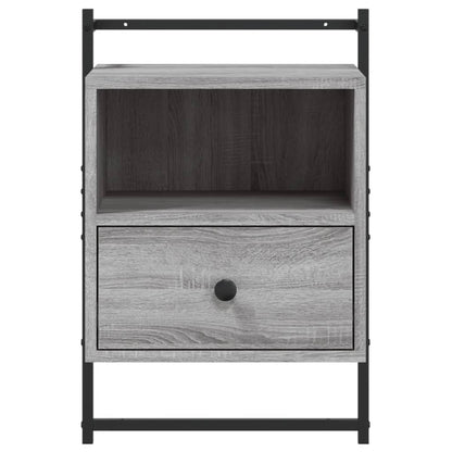 Comodini a Muro 2 pz Grigio Sonoma 40x30x61cm Legno Multistrato - homemem39