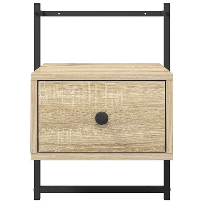 Comodino a Muro Rovere Sonoma 35x30x51 cm Legno Multistrato