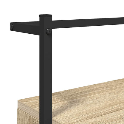Comodino a Muro Rovere Sonoma 35x30x51 cm Legno Multistrato