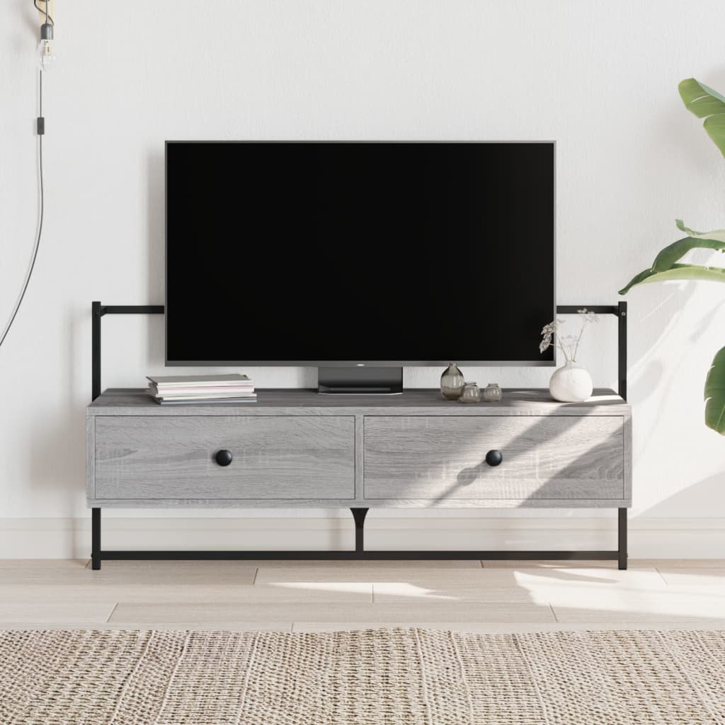 Mobile TV a Muro Grigio Sonoma 100,5x30x51 cm Legno Multistrato - homemem39