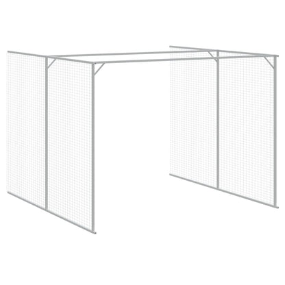 Casetta Cani Corsa Grigio Chiaro 214x1069x181cm Acciaio Zincato - homemem39