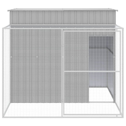 Casetta Cani Corsa Grigio Chiaro 214x253x181 cm Acciaio Zincato - homemem39