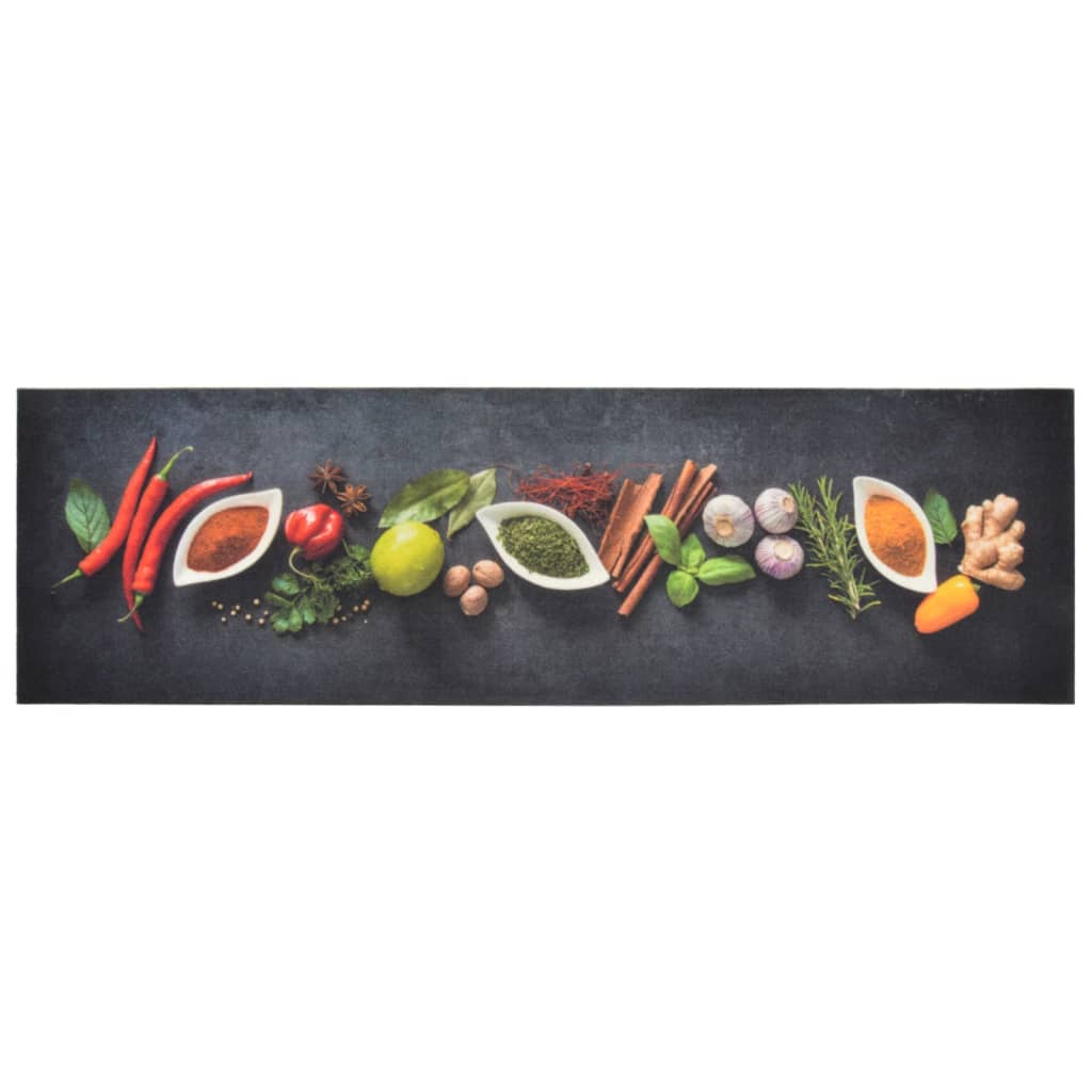 Tappeto da Cucina Lavabile Spezie 45x150 cm Velluto - homemem39