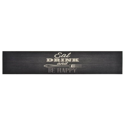 Tappeto da Cucina Lavabile Nero Cucina 60x300 cm Velluto | homemem39