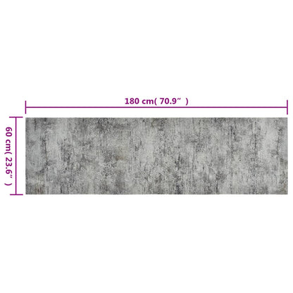 Tappeto da Cucina Lavabile Beton 60x180 cm Velluto - homemem39
