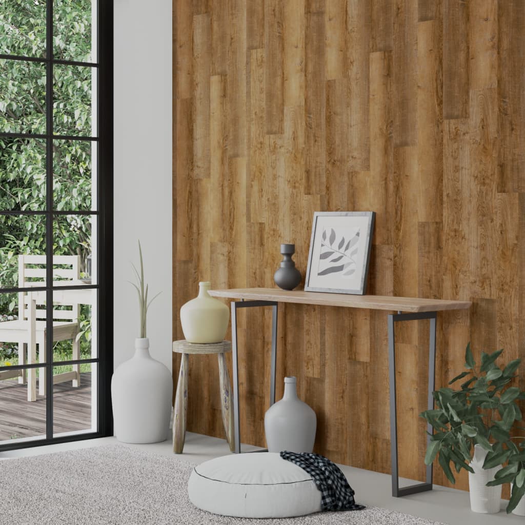 Pannelli da Parete Effetto Legno Marrone PVC 4,12 m² | homemem39