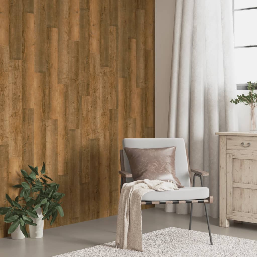 Pannelli da Parete Effetto Legno Marrone PVC 4,12 m² | homemem39