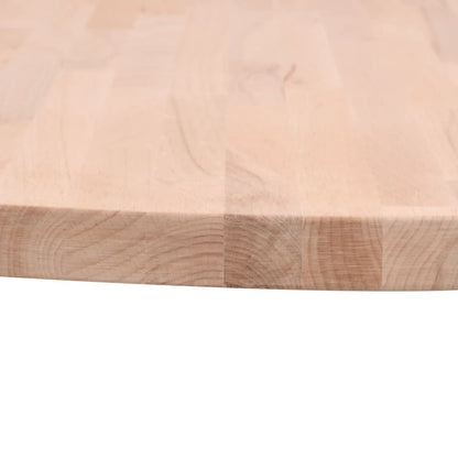 Piano per Tavolo Ø50x2,5 cm Rotondo in Legno Massello di Faggio