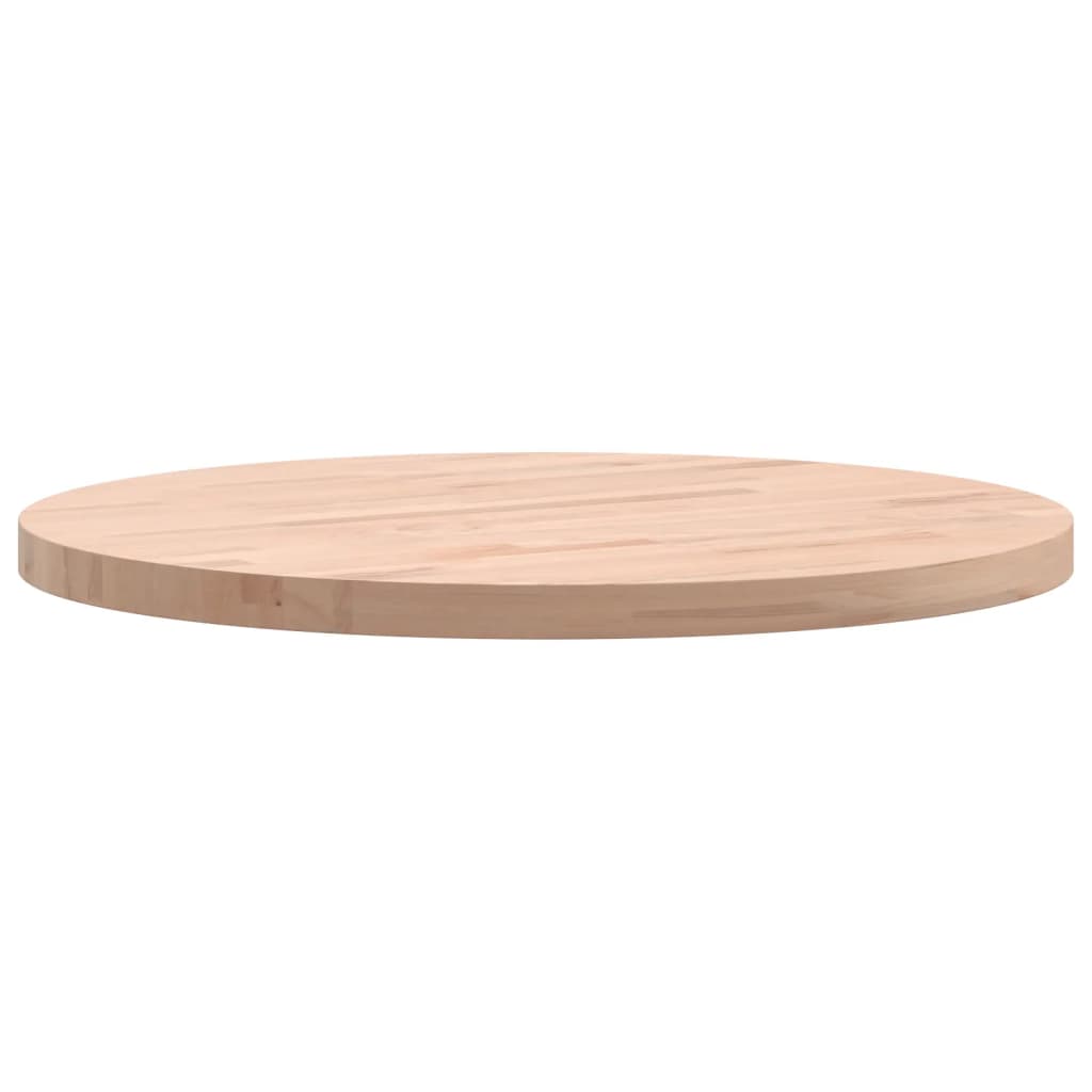 Piano per Tavolo Ø50x2,5 cm Rotondo in Legno Massello di Faggio