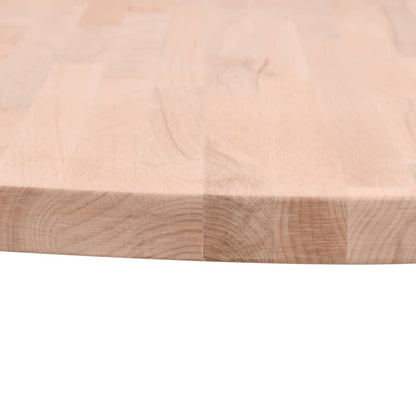 Piano per Tavolo Ø90x2,5 cm Rotondo in Legno Massello di Faggio
