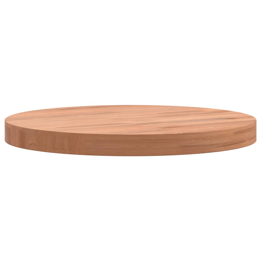 Piano per Tavolo Ø30x2,5 cm Rotondo in Legno Massello di Faggio | homemem39