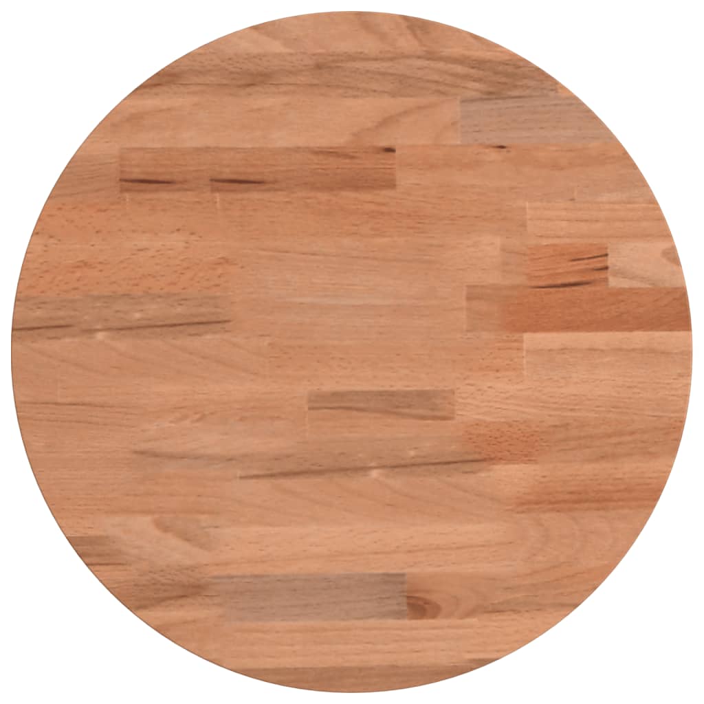 Piano per Tavolo Ø30x4 cm Rotondo in Legno Massello di Faggio | homemem39