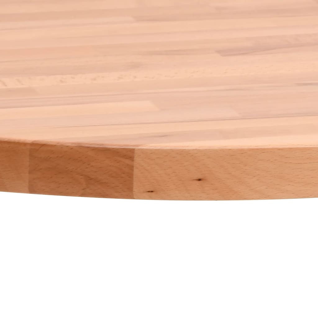 Piano per Tavolo Ø30x4 cm Rotondo in Legno Massello di Faggio | homemem39
