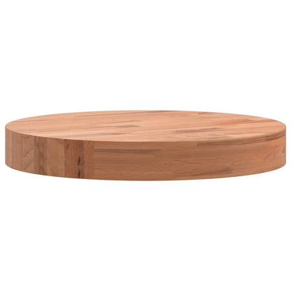 Piano per Tavolo Ø30x4 cm Rotondo in Legno Massello di Faggio | homemem39