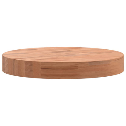 Piano per Tavolo Ø30x4 cm Rotondo in Legno Massello di Faggio | homemem39